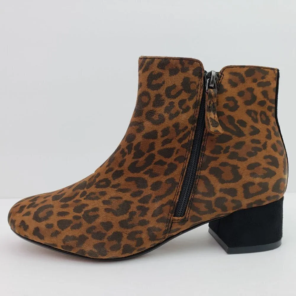 Collection By Clarks Marilyn Beth Leopard Booties